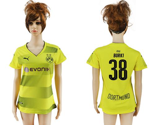 Women's Dortmund #38 Burki Home Soccer Club Jersey
